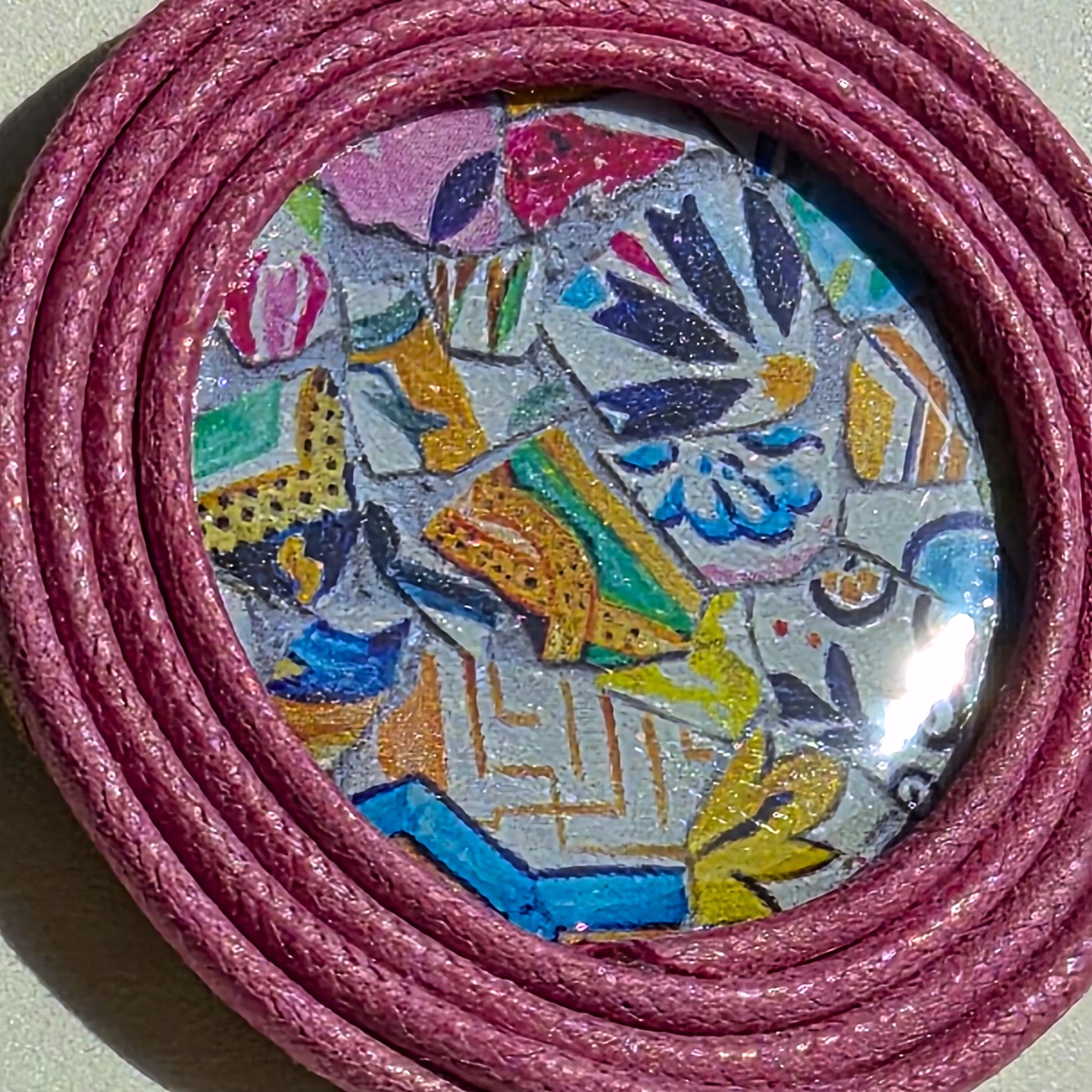 Pendientes Rosa Intenso Grandes en Trencadís Gaudí Joyería de Autor en Algodón y Resina Edición Limitada 30 con Certificado de Autenticidad
