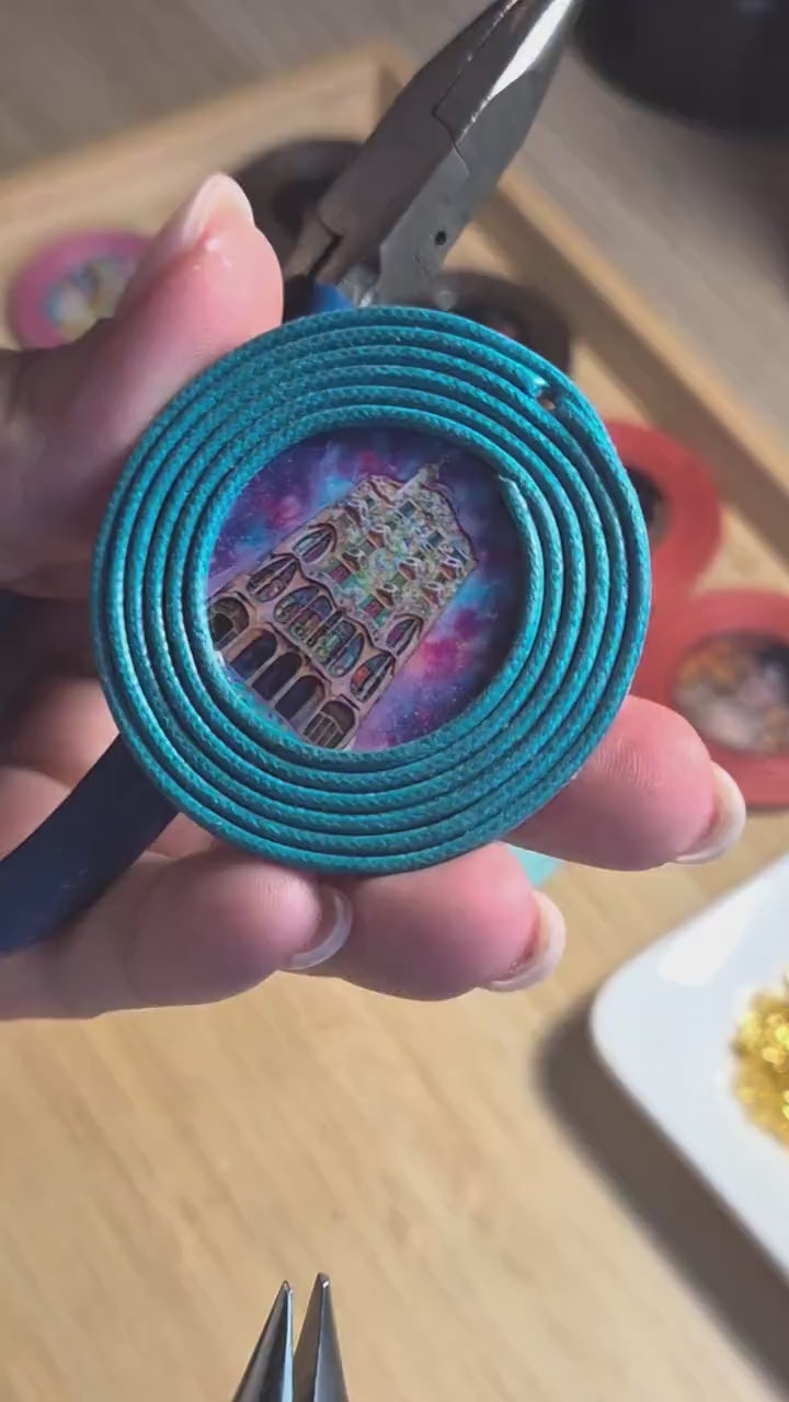 Pendientes Casa Batlló Joyería de Autor en Algodón Turquesa Intenso Grandes y Resina Edición Limitada 30 con Certificado de Autenticidad